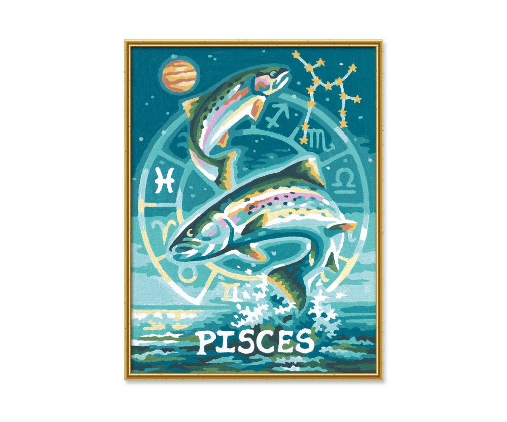 Fische Sternzeichen Malen Nach Zahlen Vorlage Tierkreiszeichen Malthemen Www Malennachzahlen Schipper Com