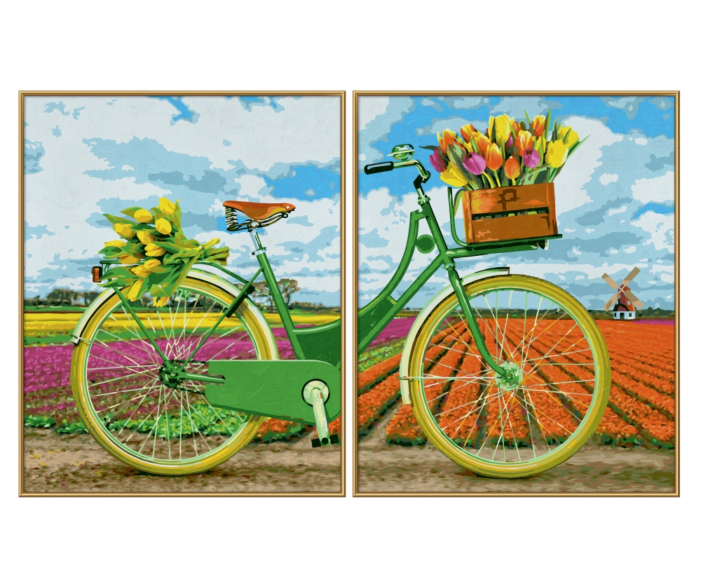 Hollandrad Malen Nach Zahlen Diptychon 50 X 80 Cm Bildformate Www Malennachzahlen Schipper Com