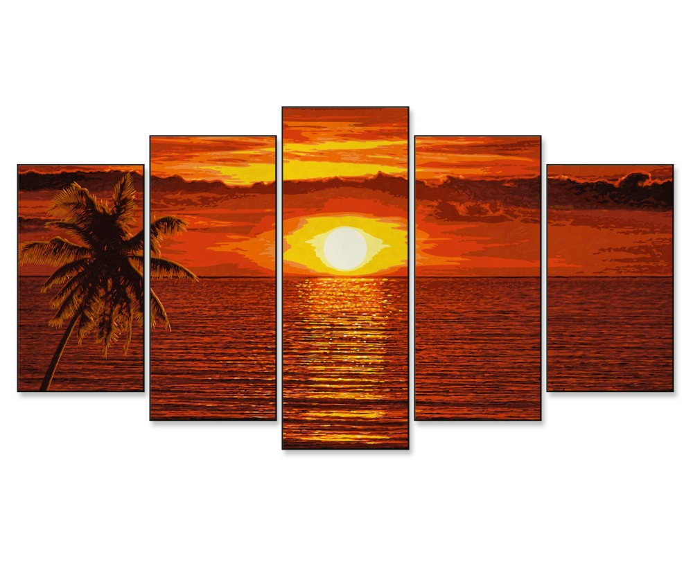 Jjyyh Malen Nach Zahlen Sonnenuntergang Madchen 40x50cm Diy