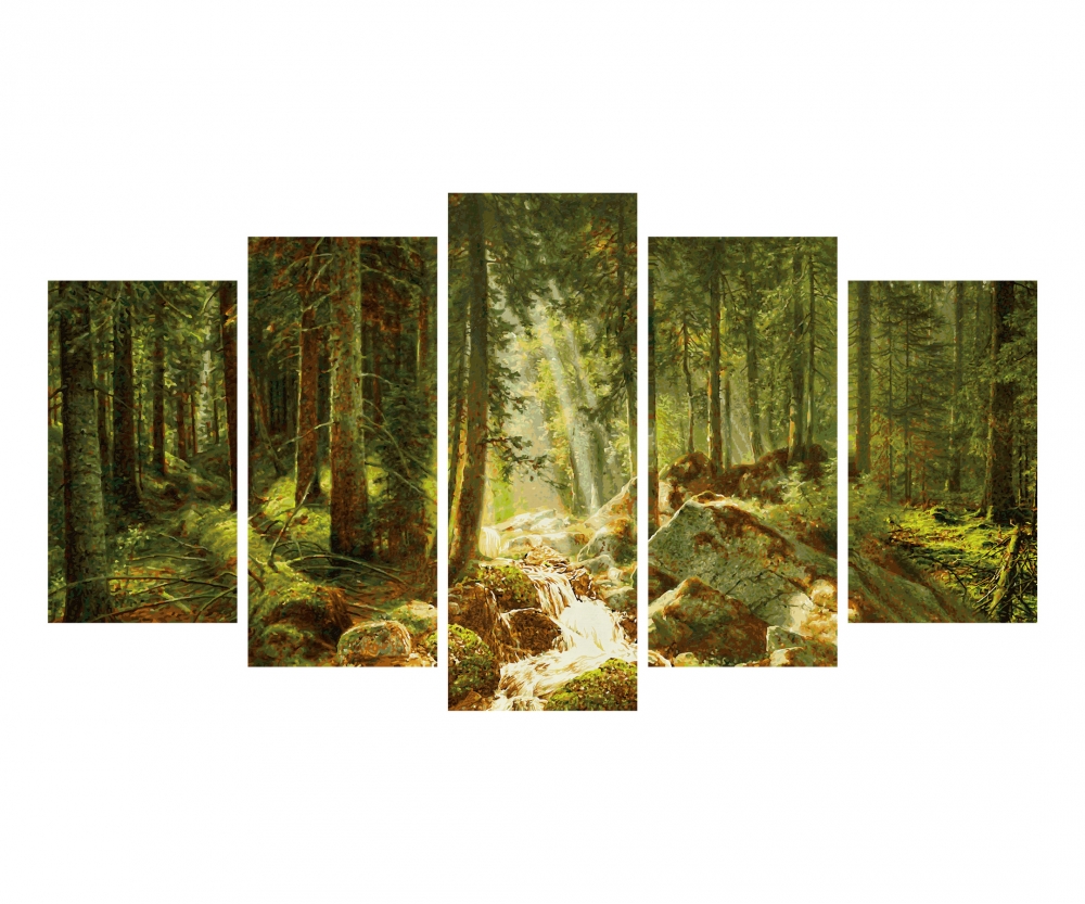 Unser Wald Malen nach Zahlen - Landschaften - Malthemen -  www.malennachzahlen-schipper.com
