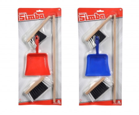 simba World of Toys borstelset met vuilblik, 2 assortie