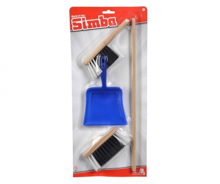 simba World of Toys borstelset met vuilblik, 2 assortie