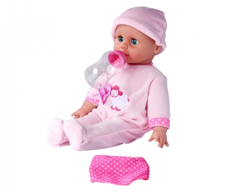 simba Laura Babypop 38 cm met 24 geluiden en flesje