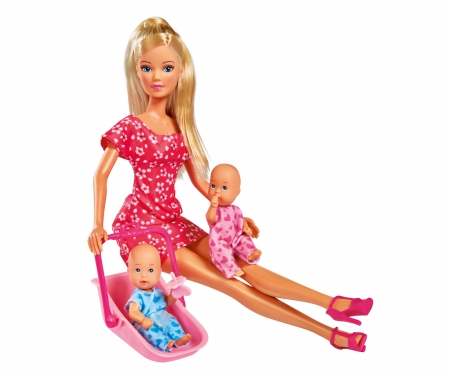 simba Steffi Love Baby sitter, 29cm, avec accessoires