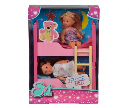 simba Evi LOVE 2 Floor Bed – Lit de sol avec 2 poupées