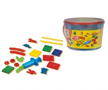 Spielknete Kinderknete mit Tiermotiv-Formen im Deckel 5 Dosen in versch.Farben