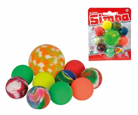 simba Active Balles rebonddissante, 9 pcs, 27mm et 45mm