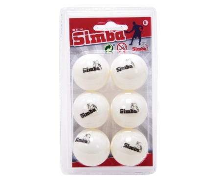 simba Tennis de Table balles, 6pcs