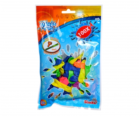 Water Fun Ballons à Eau, 100pcs simba Water Fun Ballons à Eau, 100pcs