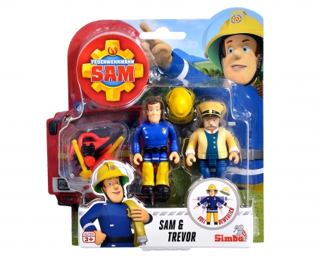 simba Sam le Pompier pack duo de figurines III, Version Internationale, 4 assortis