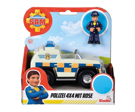 simba Sam Police 4x4x avec figurine Rose