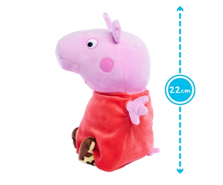 simba Peppa Pig - Pluche Peppa met geluid, 22cm