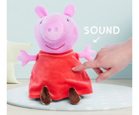 simba Peppa Pig - Pluche Peppa met geluid, 22cm