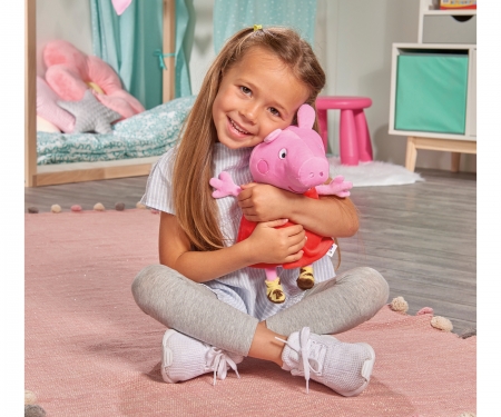 simba Peppa Pig - Pluche Peppa met geluid, 22cm