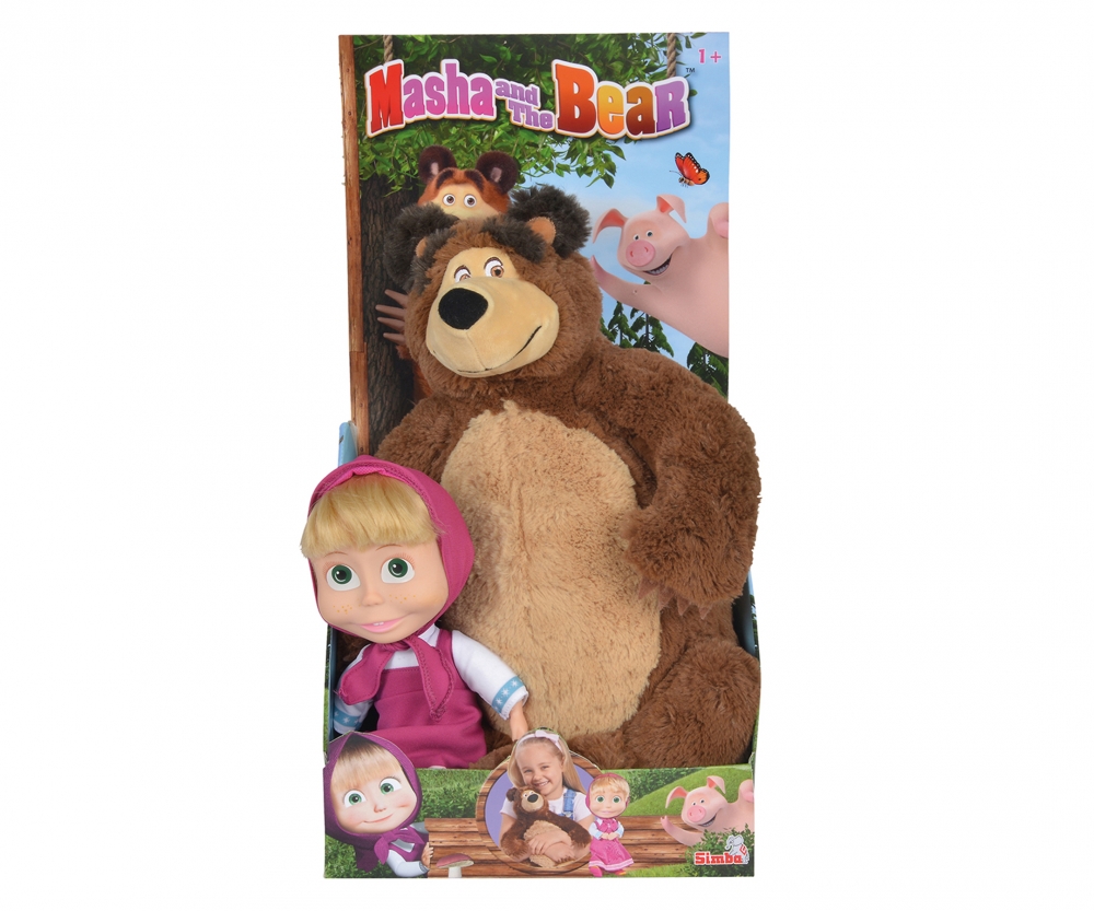 MASHA 23CM PELUCHE MICHKA 43CM Combos Masha et Michka Marques fr.simbatoys
