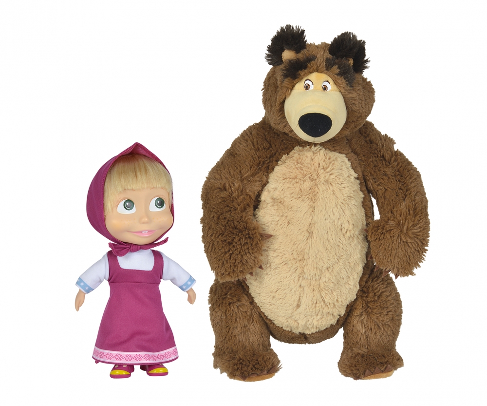 Masha y sale el oso peluches