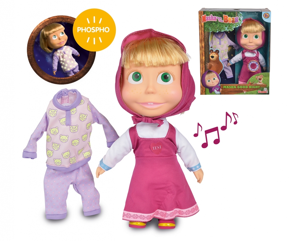 MASHA POUPEE MUSICALE PYJAMA 30CM Poupees 30 et 40cm Masha et Michka Marques fr.simbatoys