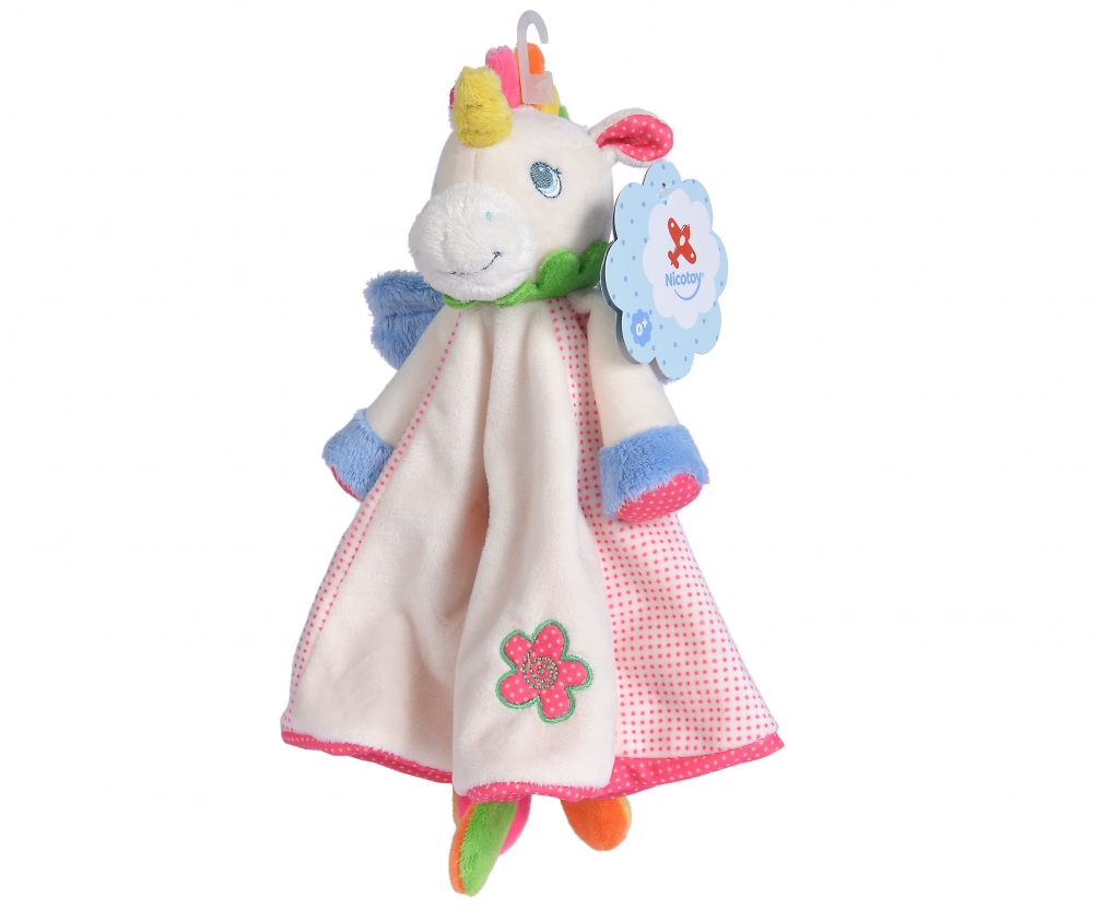 Nicotoy Doudou Licorne 39cm 3 assorti Nicotoy Marques be
