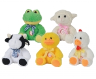 simba Nicotoy Peluche Animal de Pâques avec Son, Assis, 15cm, 5 assorti