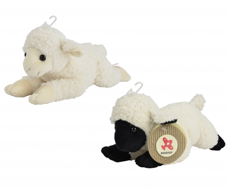 simba Nicotoy Peluche Agneau, Couché, 27cm, 2 assorti