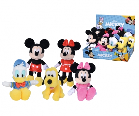 simba Disney Mickey & amis - Peluche Refresh Core 20cm, 5 assorti
