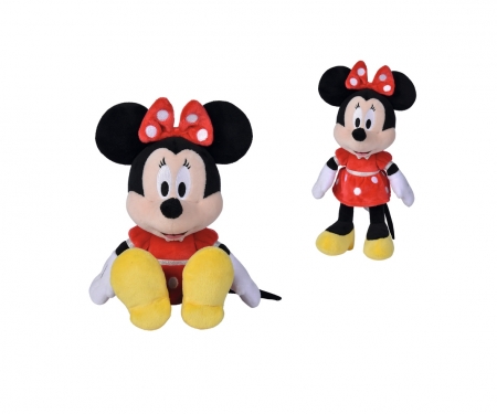 simba Disney Mickey & vrienden - Pluche Refresh Core Minnie rood 25cm