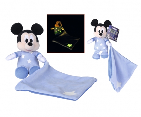 simba Disney - Goede Nacht Mickey knuffeldoek GID