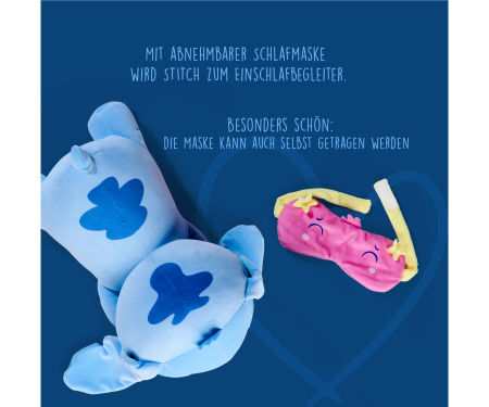 simba Stitch cm.40 sdraiato con mascherina notte