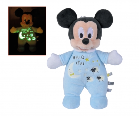 simba Disney Mickey & Amis  Peluche Mickey Nuit Étoilé "brille dans la nuit"