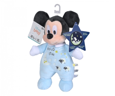 simba Disney Mickey & Vrienden - Pluche Mickey Starry Night "glow in the dark" 25cm