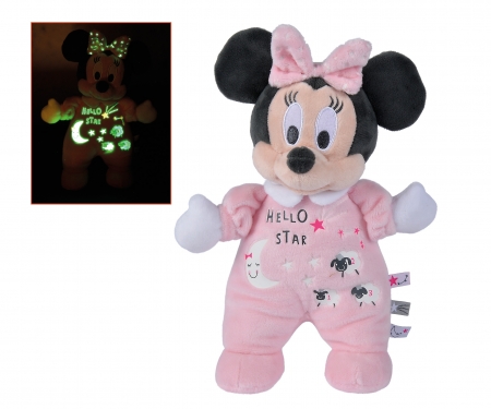 simba Disney Mickey & Vrienden - Pluche Minnie Starry Night "glow in the dark" 25cm