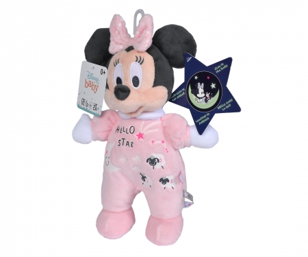 simba Disney Mickey & Vrienden - Pluche Minnie Starry Night "glow in the dark" 25cm