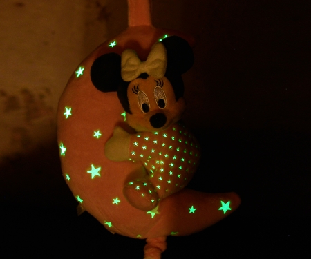 simba Disney Mickey & Vrienden - Minnie Musical Moon Starry Night "glow in the dark"