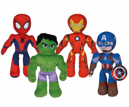 simba Disney Marvel - Pluche Avengers, staand, 25cm, 4 assortie