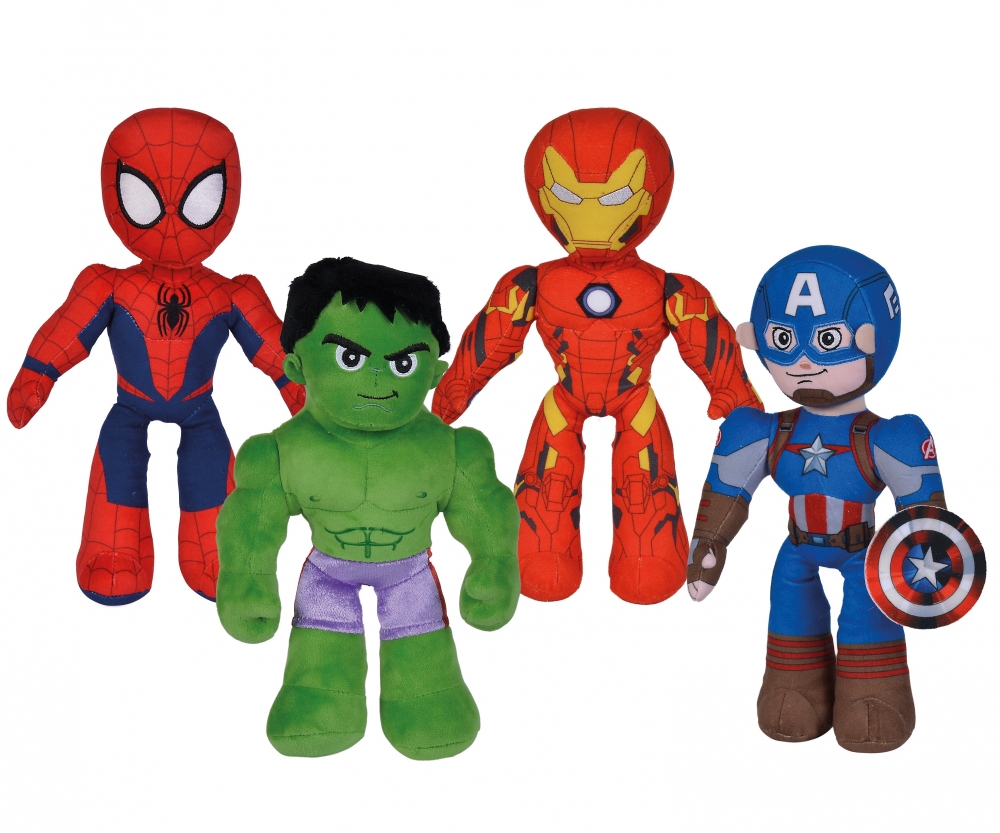 Disney Marvel Peluche Avengers, débout, 25cm, 4 assortis - Disney