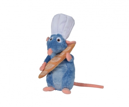 simba Disney Ratatouille  Peluche Remy avec Toque et Baguette, 25cm