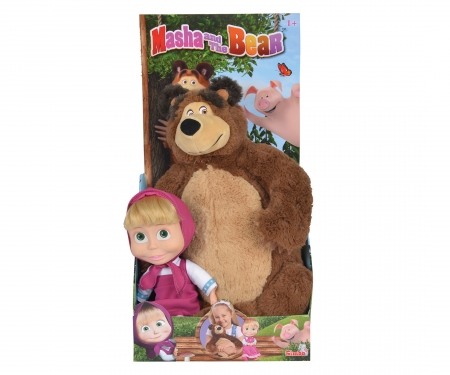 simba Muñeca Masha 23cm y peluche del Oso 43cm