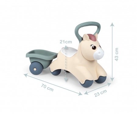 Little Smoby Odrážedlo poník s vozíkem smoby Little Smoby Odrážedlo poník s vozíkem