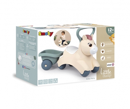 Little Smoby Odrážedlo poník s vozíkem smoby Little Smoby Odrážedlo poník s vozíkem