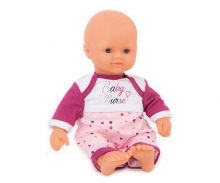 Smoby Baby Nurse Puppen-Beistellbett und Wickeltisch 2in1 mit Puppe Anstellbett