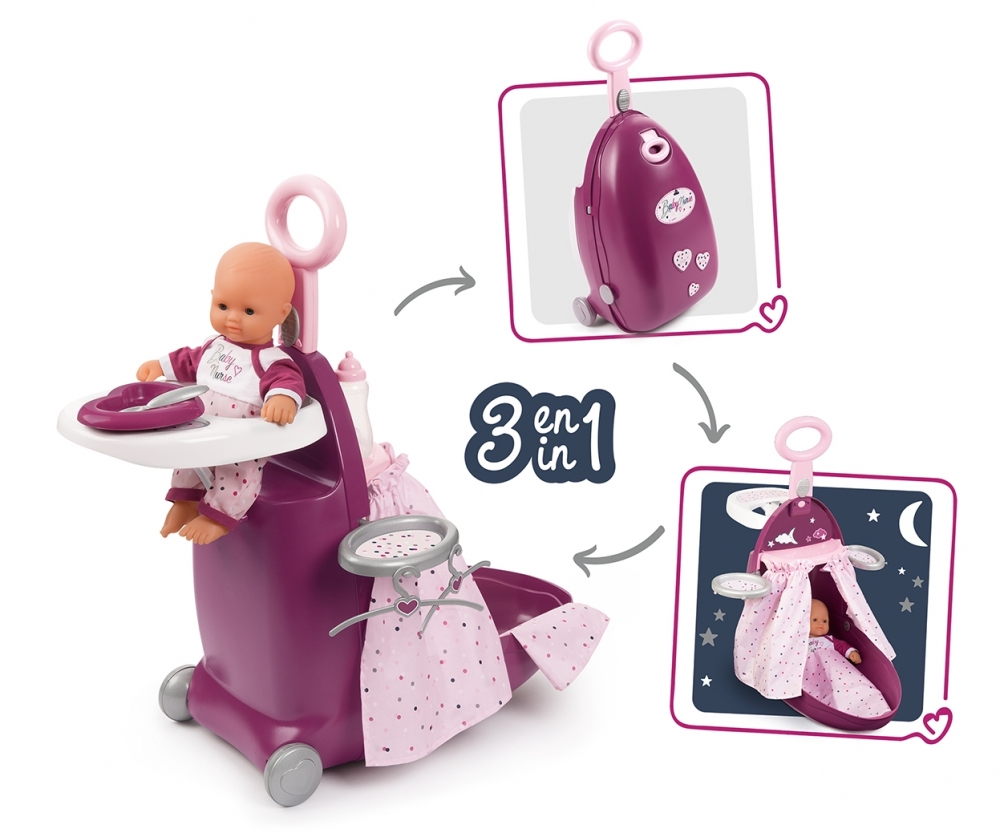 Bn Nursery Suitcase 3in1 Doll Accessories Products Www Smoby Com Bn Nursery Suitcase 3in1 Doll Accessories Products Www Smoby Com