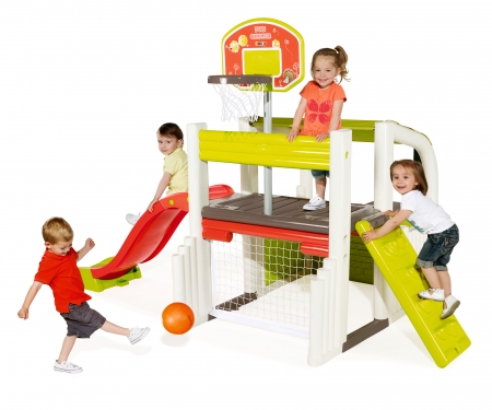 Smoby Fun Centre Outdoor Playhouse with Slide