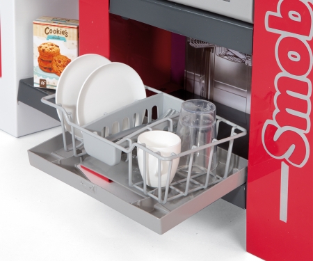 smoby Cucina Studio XXL Bubble con 38 accessori, simula l'effetto dell'acqua che bolle, frigorifero, forno, lavastoviglie, dispenser del ghiaccio, macchina del caffè