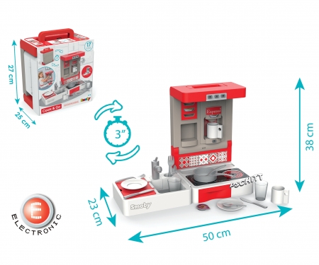 KUCHNIA MINI TEFAL COOK & GO ELEKTRONICZNA smoby KUCHNIA MINI TEFAL COOK & GO ELEKTRONICZNA