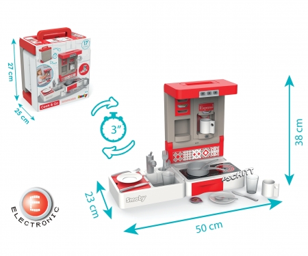 smoby KUCHNIA MINI TEFAL COOK & GO ELEKTRONICZNA