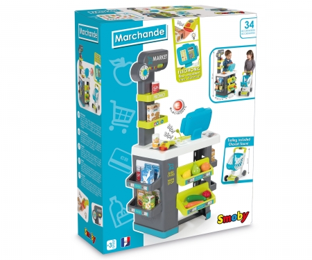 smoby Citymarket šedozelený