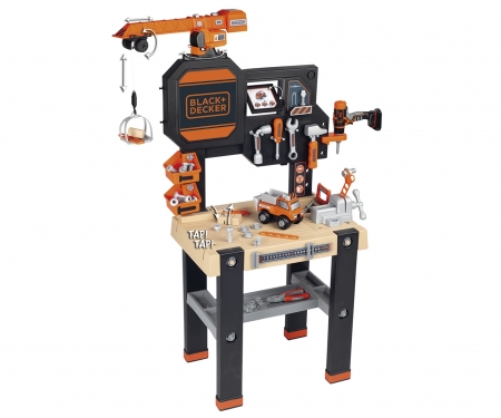 Black & Decker Velká pracovní dílna s jeřábem smoby Black & Decker Velká pracovní dílna s jeřábem