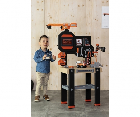 Black & Decker Velká pracovní dílna s jeřábem smoby Black & Decker Velká pracovní dílna s jeřábem