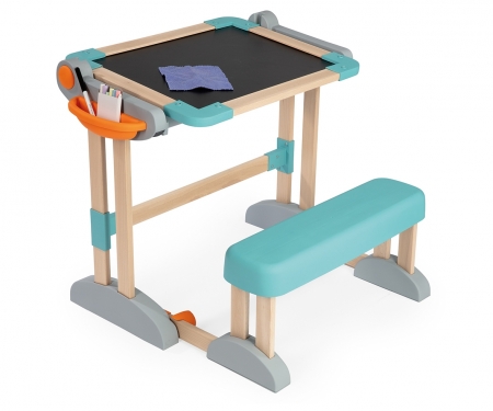 smoby Magnetický psací stůl s lavicí 2v1 dřevěný