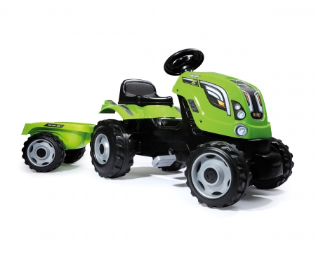 smoby Šlapací traktor Farmer XL zelený s vozíkem